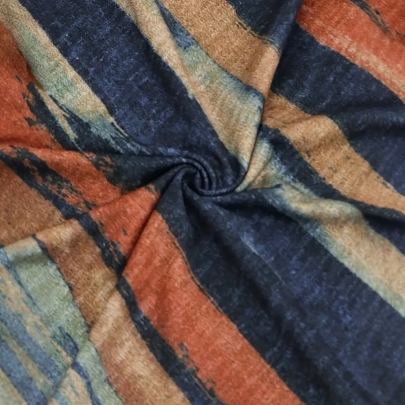 Striped Print Dress Halter Sleeveless - Picture 4 of 5